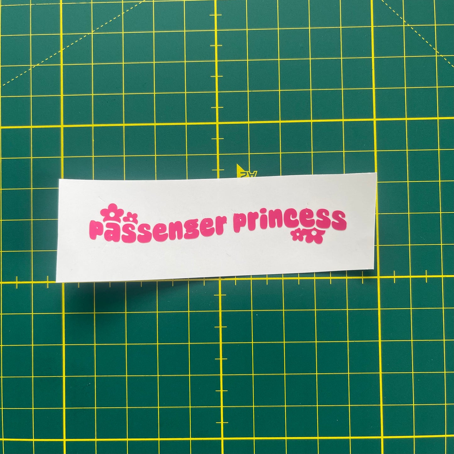 "Passenger Princess" Sunvisor Mirror Decal