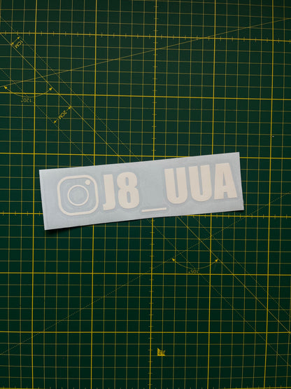 Custom Instagram Name Sticker